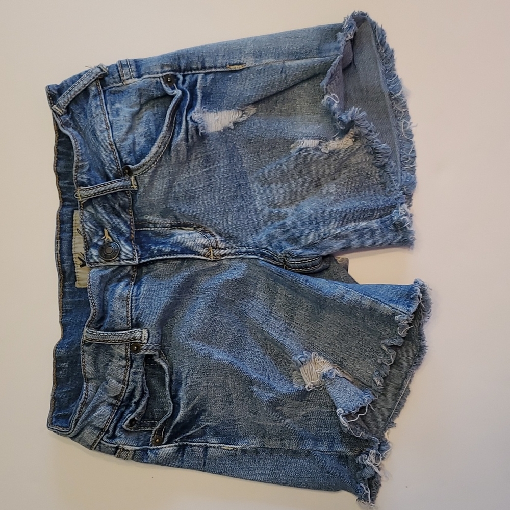Wet Seal Juniors Distressed Denim Jeans Shorts